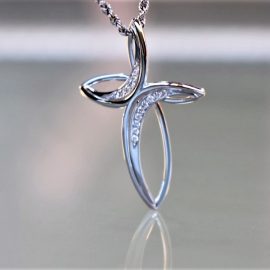 Catenina Crocetta Oro Diamanti